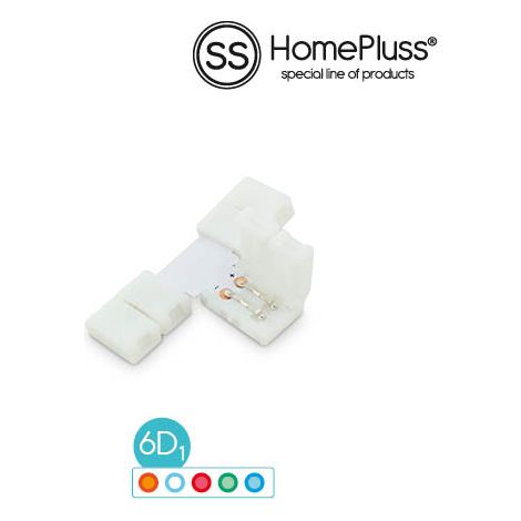 Conector en forma de T para tira LED monocromo