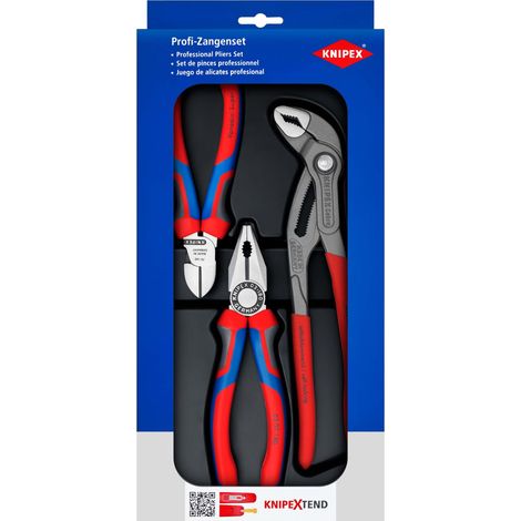 KNIPEX 00 20 09 V01 Set d'outillage Bestseller 1 x 03 02 180, 1 x 70 02 160, 1 x 87 01 250