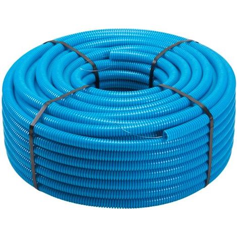TUBO CORRUGATO PVC Ø25MM 50MT BLU