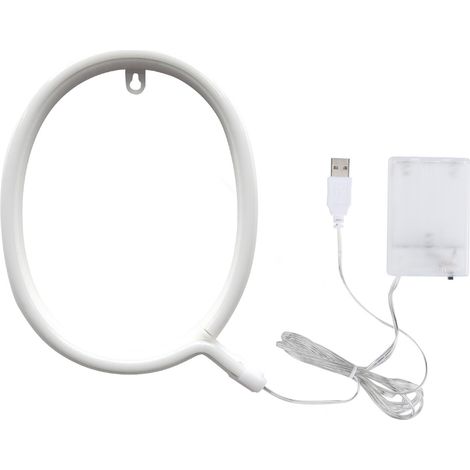Lettre lumineuse néon décorative LED forme Q pour décoration mariage, proposition, fête, maison (1/5)