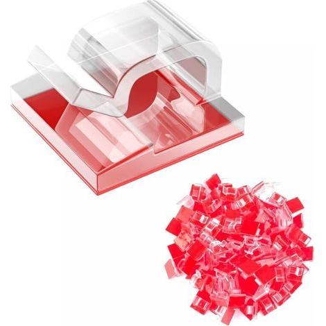 80 Pieces Self-Adhesive Outdoor Cable Clips, Transparent Plastic Cable Clips, Cord Organizer Clips, Wire Holders for String Lights, TV Lines, Office, Home (1/5)