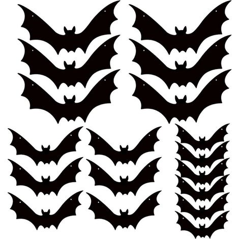 Décorations de chauves-souris avec yeux lumineux pour Halloween. Faciles à suspendre et polyvalentes pour décorer votre jardin ou cour. (1/5)