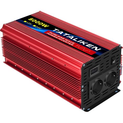 Onduleur, onde sinusoïdale pure, micro-onduleur de voiture, 12V 8000W 50HZ EU (1/2)