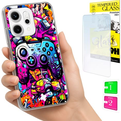Coque pour Oppo Reno 14F / 14 FS 5G avec protection photo, coque arrière et verre trempé 9H (1/5)