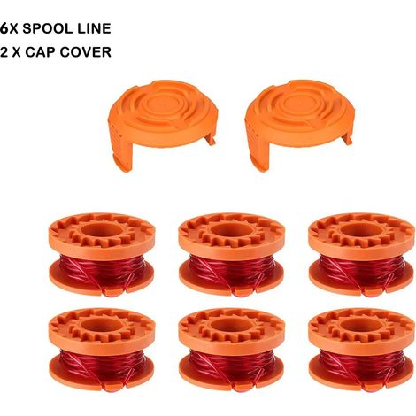 (B) Bobine de fil de coupe pour accessoires de tondeuse Worx, bobine de fil de coupe et corde de coupe WA0010, pièces de rechange (1/5)
