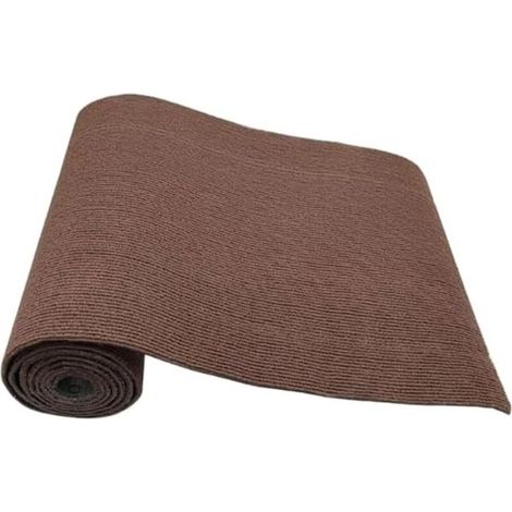 Tapis griffoir pour chat 40 x 200 cm – Autocollant et sans bordure – Pour marches, canapés et coins de meubles (marron) (1/5)