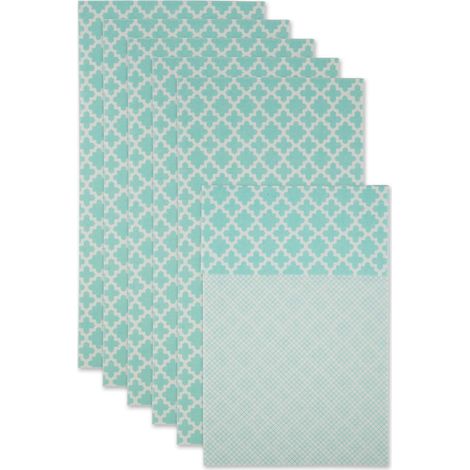 Lot de 6 Tapis de réfrigérateur Non adhésifs à découper pour tiroirs, poubelles, Plateaux, Produits de Protection, 30,5 x 61 cm – Aqua Treillis (1/5)