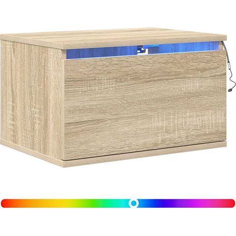 Maison Exclusive - Wand-Nachttische mit LED-Leuchten 2 Stk. Sonom