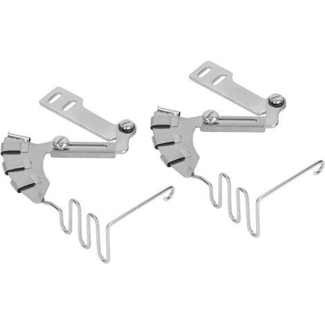 Juego de 2 sujetadores para máquina de coser de puntada recta, 30 mm, 4 en 1, acero inoxidable con acabado espejo, doble pliegue, para máquina de coser plana.