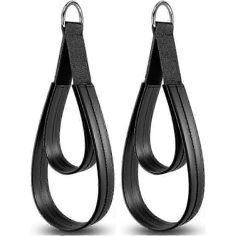 Lot de 2 sangles de Pilates Pontius à double boucle pour appareil de fitness Reformer, avec anneau en D et rembourrage (1/5)