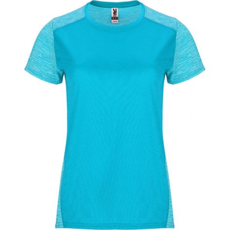Camiseta técnica bicolor para mujer combinada en espalda y hombros ZOLDER WOMAN ROLY XXL Turquesa/Turquesa Vigore