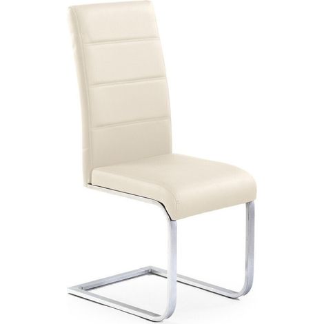Silla Houston 165, Crema, 100x42x56cm, Cuero ecológico, Metálico (1/5)