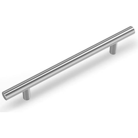 Confezione da 10 maniglie per mobili – Maniglie da cucina 128 mm – Colore argento – Acciaio inossidabile e nichel spazzolato – Interasse 128 mm (1/5)