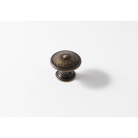 Runder Möbelknopf, Zamak in Altgold, H.24 x B.30 x T.30 mm REI