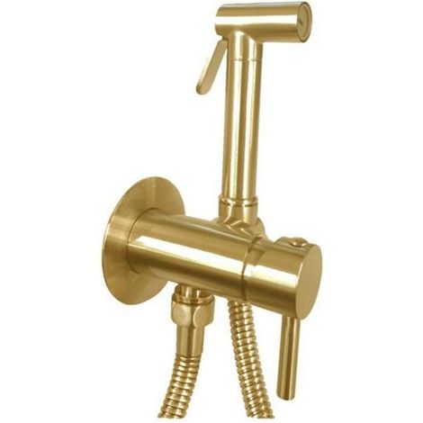 Set bidet da incasso colore oro spazzolato con miscelatore e doccia Paffoni ZDUP110HGSP Honey Gold Spazzolato