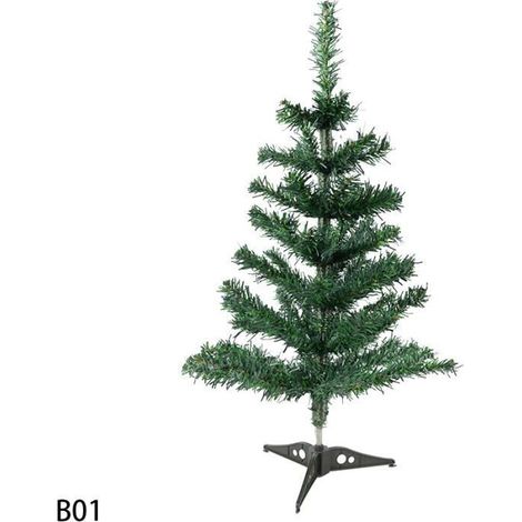 Mini arbre de noël vert artificiel 61cm, ornement Miniature en PVC, support de décoration de noël, fournitures de décoration de (1/4)