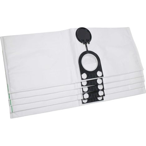 vhbw 5x bolsa compatible con Metabo AS 1200 AS 20 L, ASA 1201 aspiradora - vellón micro, blanco (1/5)