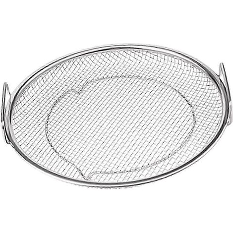 Panier vapeur avec filtre à huile, panier à friture réutilisable, grille de refroidissement pour spaghettis et chips-20cm with Handle