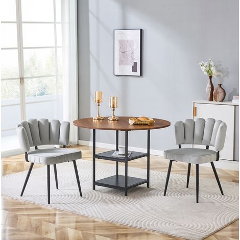 Runder Esstisch 107 cm mit 2 Stühlen und Stauraum OKMYHOME (1/5)