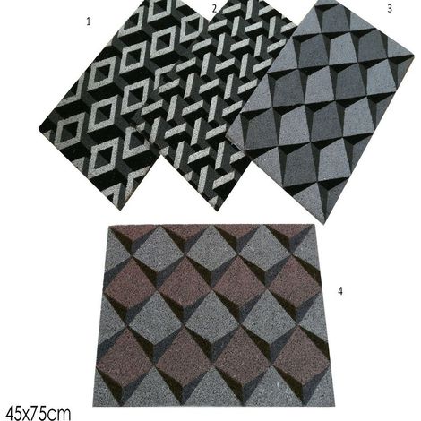 Tappeto da esterno zerbino in cocco per ingresso porta portone rettangolare 45x75 (1/4)
