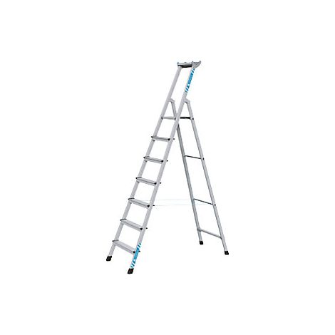 Escalera profesional de peldaños planos  ascenso por un lado 