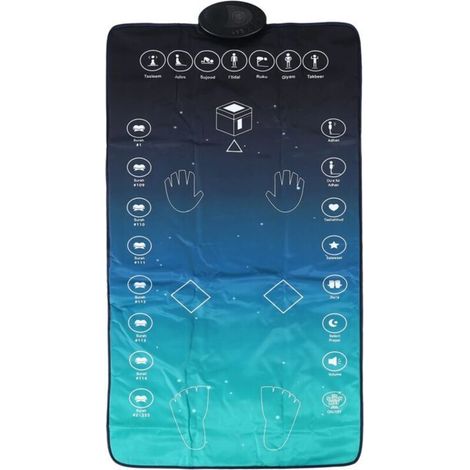 Tapis de prière électronique 135x75 cm – Guidage LED – Imperméable et ignifuge – Pour culte musulman et Ramadan – Scorpio