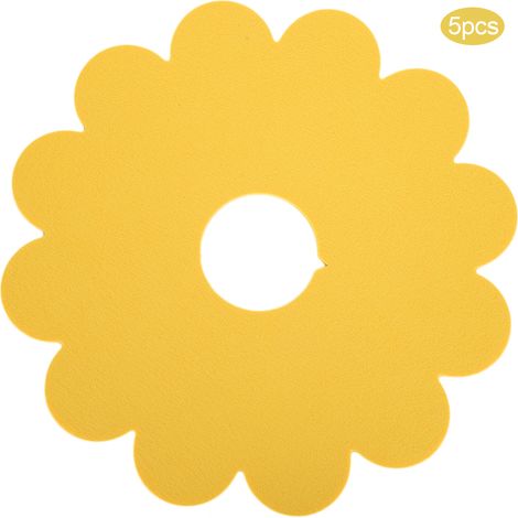 5 colliers de convalescence pour chat, cône élisabéthain souple en feutre, jaune, taille M, anti-léchage anti-morsure (1/5)