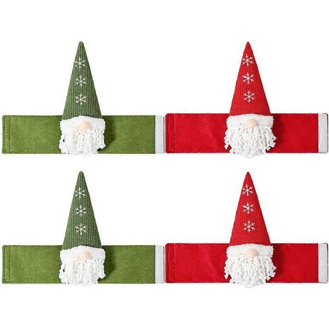 Embrasses décoratives pour rideaux, ambiance festive, rouge, 36 x 25 cm, lot de 4 (1/4)