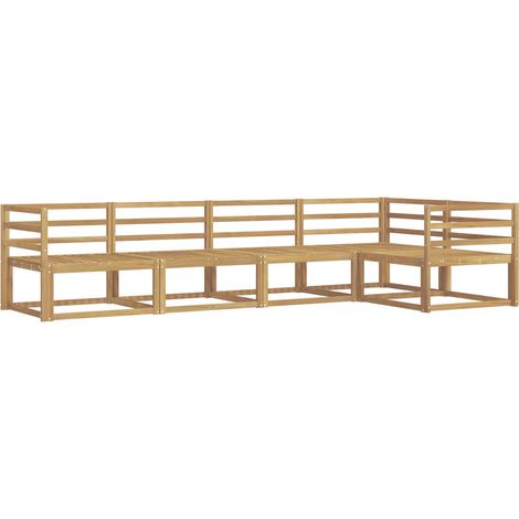 Set di divani da esterno 5 pcs Bianco 325 x 166,5 x 73 cm vidaXL