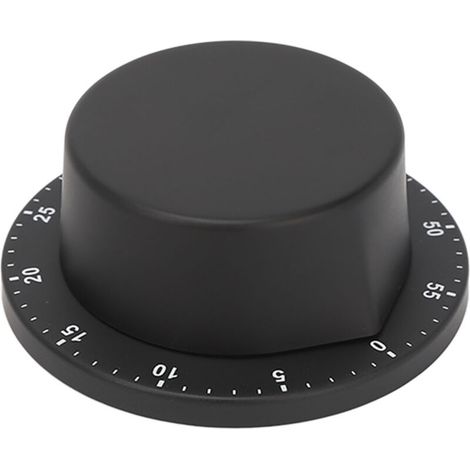 Minuteur Mécanique Silencieux avec Alarme Forte, Chronomètre de Cuisine, Étude, Exercice, Minuterie Précise Noire (1/5)