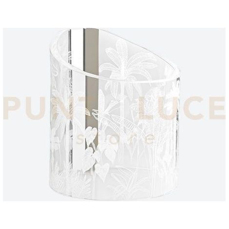 WAVE LAMPADA DA TAVOLO 01081 JANE LED 4200°K 24 Volt - 12 W/Mt IN CRISTALLO ACRILICO TRASPARENTE DECORATO