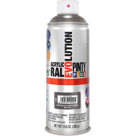 Vernice spray PintyPlus Evolution grigio metallizzato 520cc MT156 (1/2)