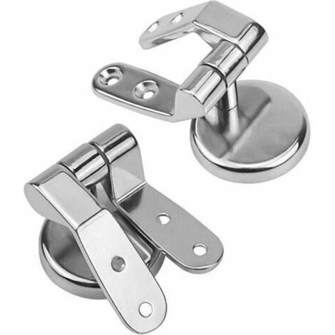 LaBlanc - Abattant Remplacement WC Charniere Inox Charnières pour Abattant WC,Siège de Toilette en Bois/Plastique/MDF (1/4)