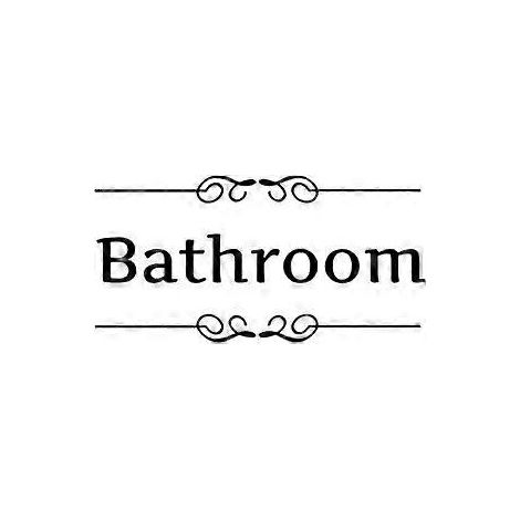 Vinyl muursticker DIY verwijderbare muurdecoratie voor de badkamer/toiletruimte WC-bord deuraccessoires verwijderbare schattige deurstickers voor de wasruimte/badkamer (Ba (1/5)