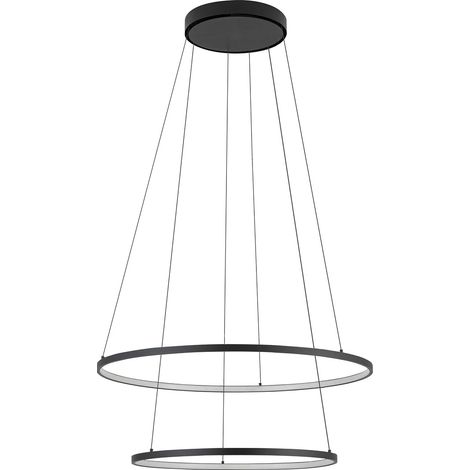 Suspension noire double anneau LED 4000K Nowodvorski (1/4)