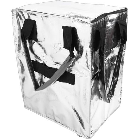 Rolling Tote Bag, Foldable Grocery Bag on Wheels with 360° Swivel, Large Capacity Folding Cart for Moving Laundry While Camping (Silver) (1/5)