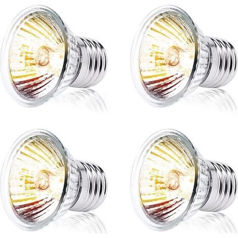4 Stück E27 50W LED-Wärmelampen für Schildkröten und Haustiere, 220V UVA + UVB, E27-Fassung für Reptilien und Aquarien (1/5)