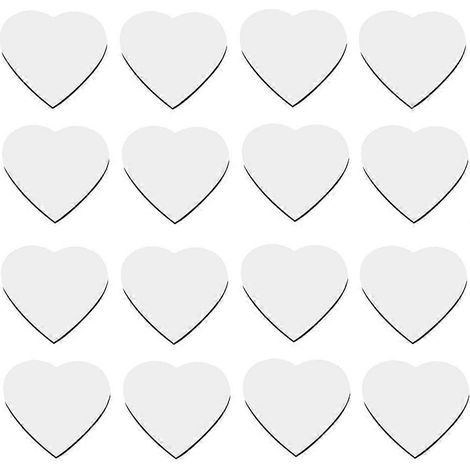 Lot de 30 aimants vierges en forme de cœur pour sublimation, parfaits pour un mariage, la Saint-Valentin ou la décoration murale ou de porte. (1/5)