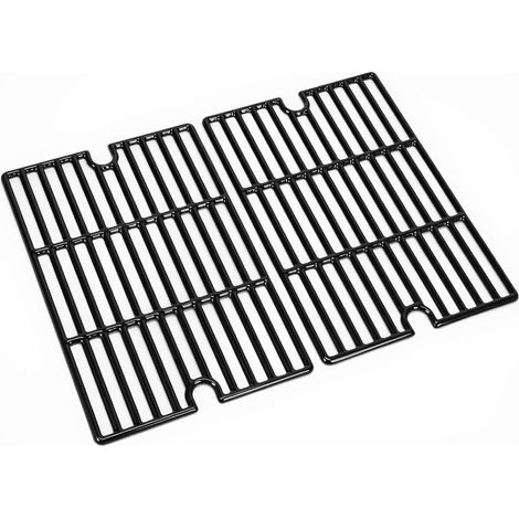 Set mit 2 emaillierten Gusseisen-Grillrosten für Gas- und Holzkohlegrills, 42 x 55 cm, passend für Tepro Toronto, Taino Hero XL, Aktiva Angular und EL Fuego Montreal. (1/5)