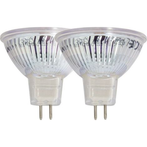 Lot de 2 ampoules LED MR16 SMD GU5.3 – 345 lm, 5 W (équivalent 35 W), température de couleur 2700 K, lumière blanche chaude, compatible avec transformateurs électroniques et magnétiques (1/4)