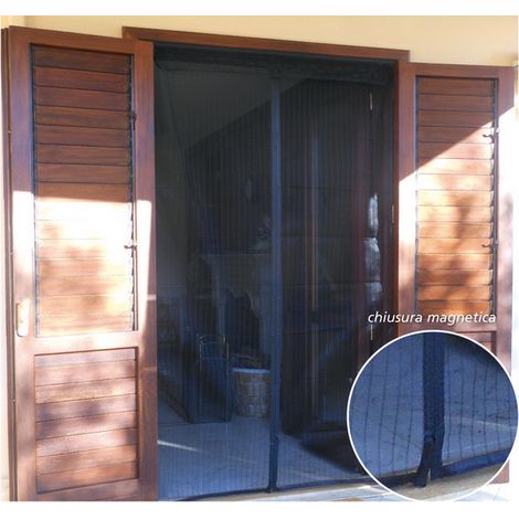 1PZ ZANZARIERA MAGNETICA cm. 120x240 col. Nero