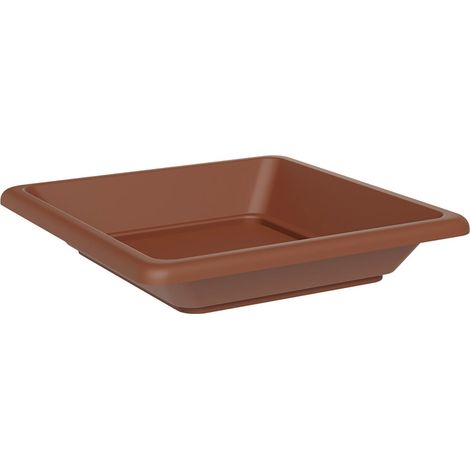 Sottovaso Quadrato per Vaso Tera Nazca Ash 45x45 cm in Plastica Riciclata Argilla