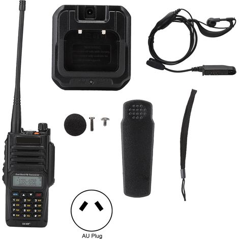 Baofeng UV XR PLUS Talkie-Walkie étanche avec lampe torche LED intégrée, écouteurs et chargeur 100-240V (prise AU) (1/5)