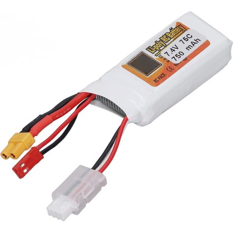 Batterie LiPo 2S 75C 750mAh 7.4V avec connecteur JST XT30 pour drone FPV QAV250 (1/5)