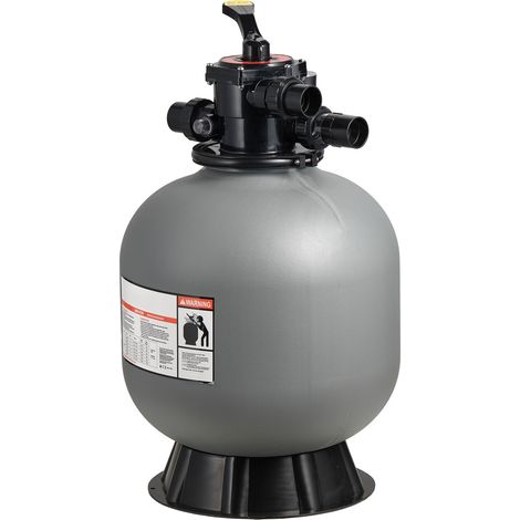 Mophorn Sandfilter, 500 mm Filterkessel, 189,3 L/min Filtersystem, Filterbehälter mit 7-Wege-Ventil, Funktionen wie Rückspülen, Spülen, Umwälzen, Abwasser, Winter- und Geschlossenmodus