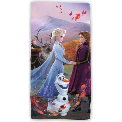 Disney Frozen Baumwolle Strandtuch Frottee Badetuch mit Premium Druck, 70x140 cm