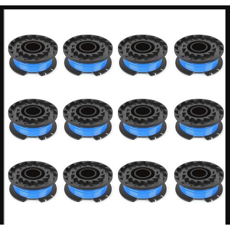 Carrete de hilo para desbrozadora – 12 unidades, 4,9 m, nailon reforzado, compatible con 21222A, 21602 y 21062