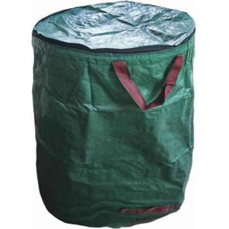 Sac poubelle de jardin de grande capacité, bac de stockage de feuilles utilitaire portable, type 272L Extérieur