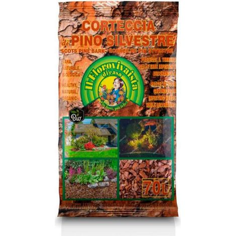Corteccia di Pino per Pacciamatura 70 L Naturale Anti Erbe Infestanti per Giardino - Terriflora (1/3)
