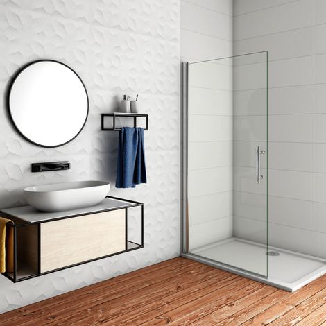 [PRODUIT D'OCCASION]AICA paroi de douche pivotante 71x197cm en 6mm verre anticalcaire